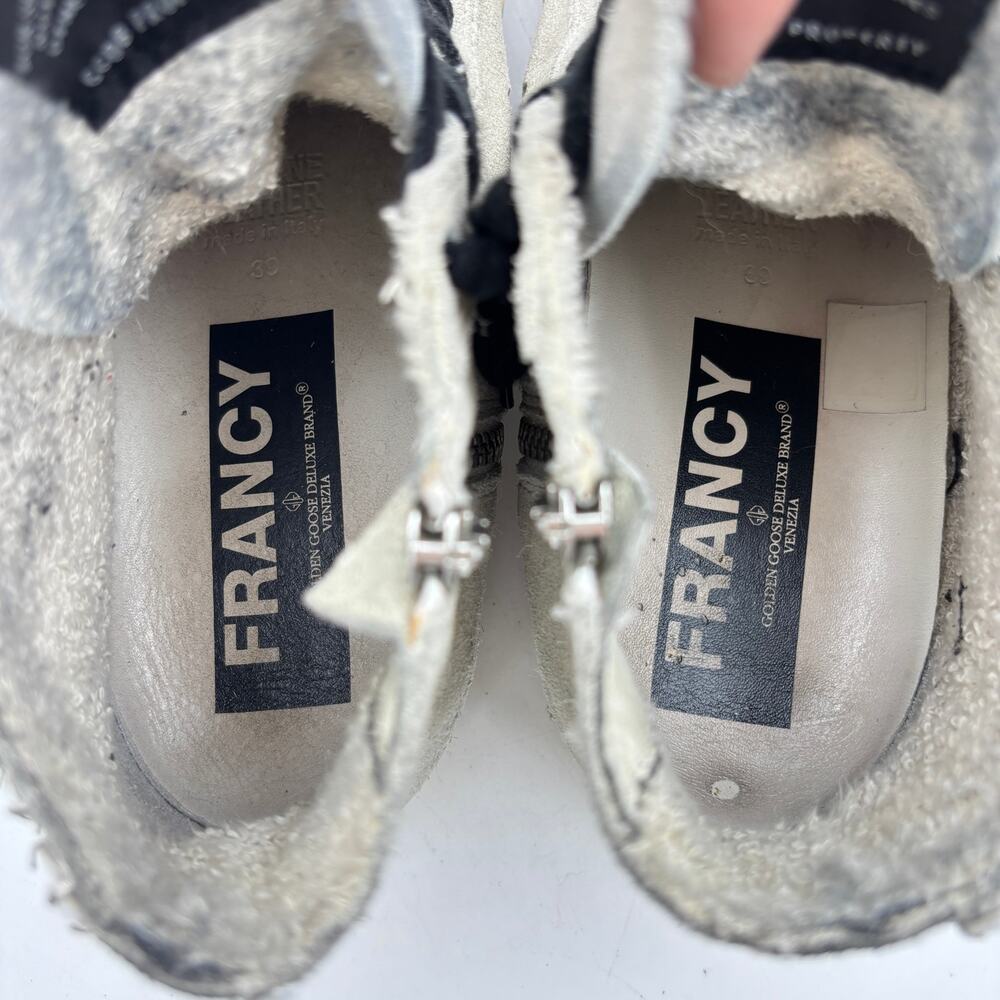 Golden Goose Francy Embelished Stones Hi Top Suede Sneaker Shoes Women's 39 US 9 - Picture 11 of 16